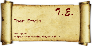 Ther Ervin névjegykártya